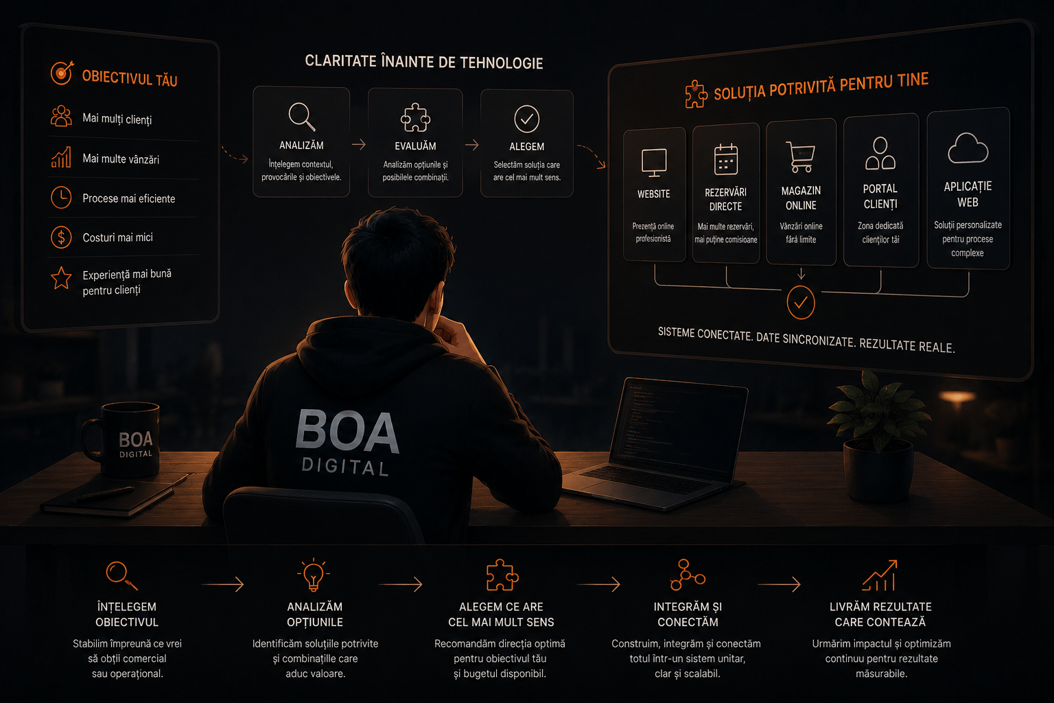 Ilustrație proces BOA Digital Solutions