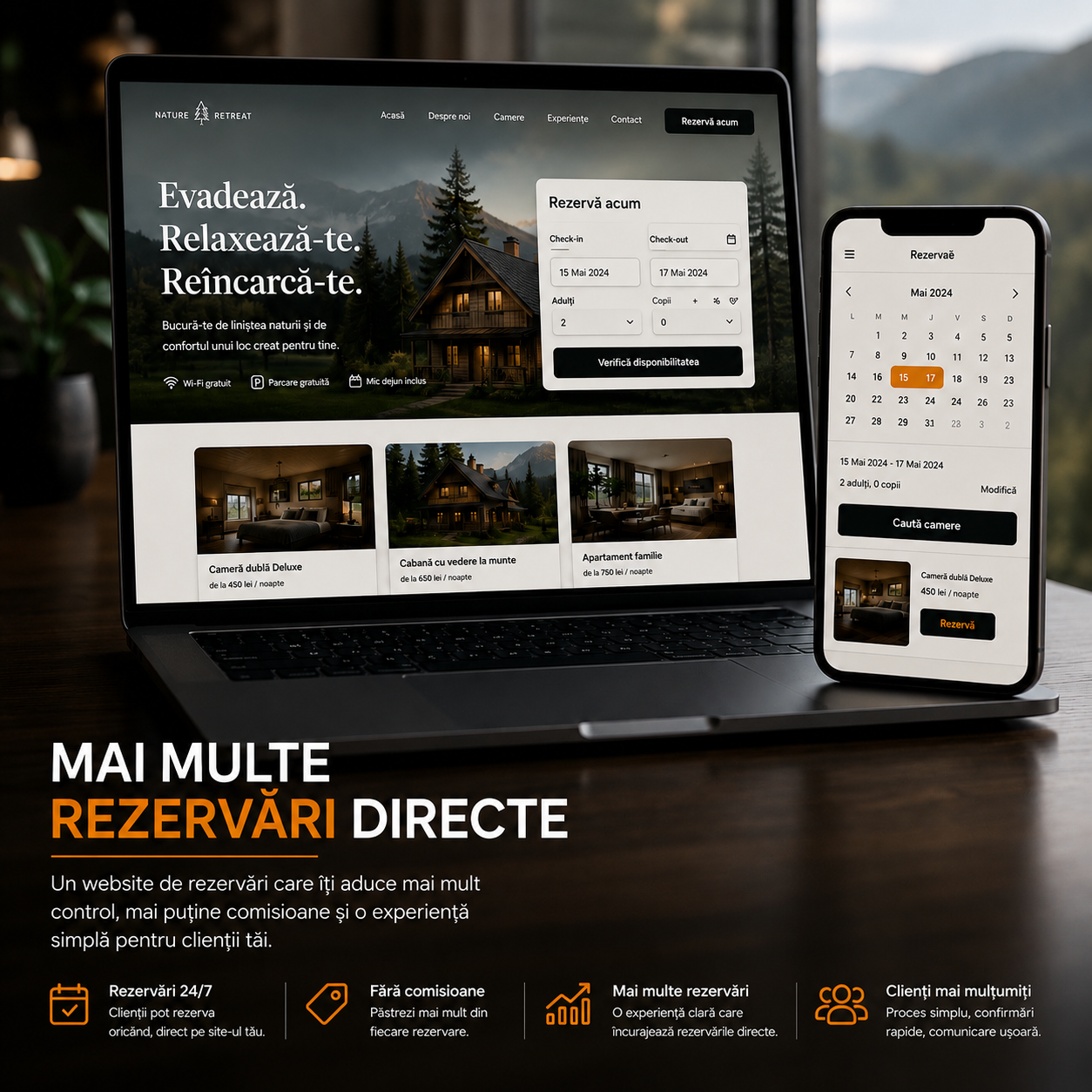 Mockup soluție rezervări directe